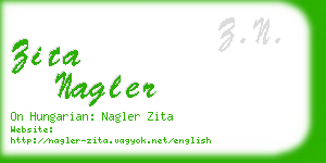 zita nagler business card